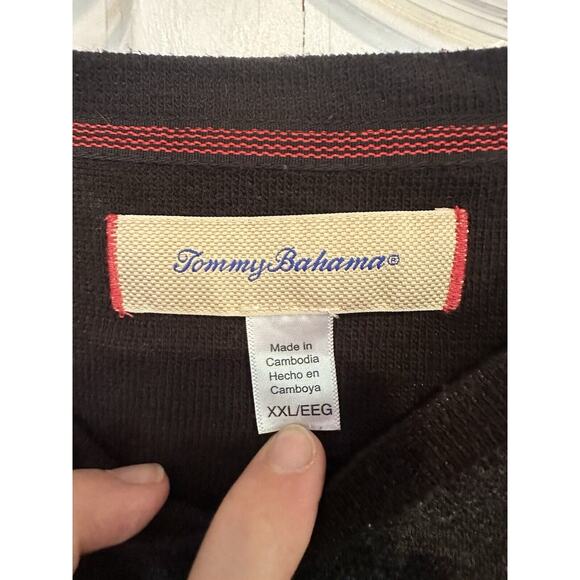 Tommy Bahama Light Sweater Men’s Size XXL Pullover Thermal Marlin Gray Shirt - Picture 3 of 10